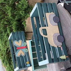 Wooden 🚎 Handcrafted Trolley Decor Crate